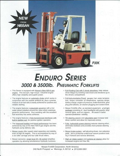 Fork lift truck - lift, brochure