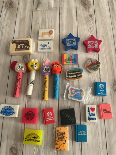Vintage novelty erasers - vintage,