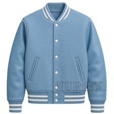Sky blue varsity jacket - blue,