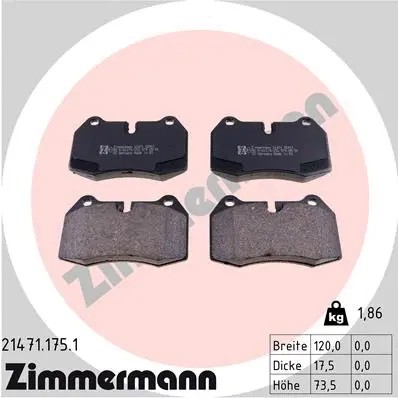 Front brake pad set disc - pad,