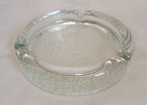 Vintage clear glass ashtray - vintage,