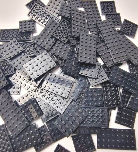 Lego black plates flat bricks - lego,