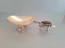Solid silver pig - pin, cushion