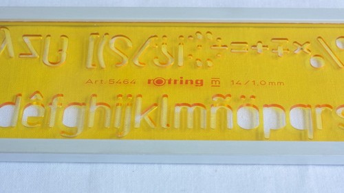Vintage rotring twin stencils - vintage,