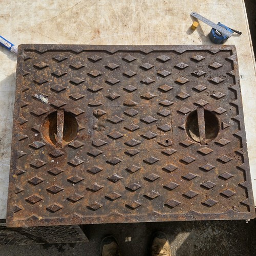 Cast iron manhole cover - iron,