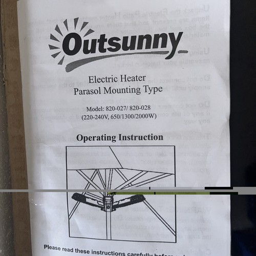 Outsunny electric heater - electric,