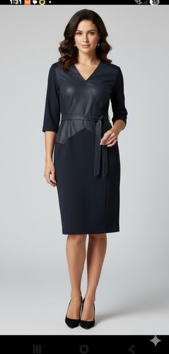 Luisa cerano navy blue shift - navy,