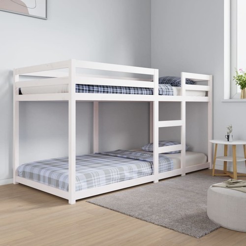 90x200cm white bunk bed - bed,