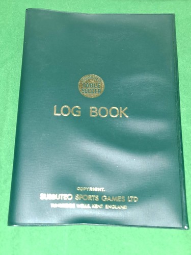 Subbuteo log book - subbuteo, logbook