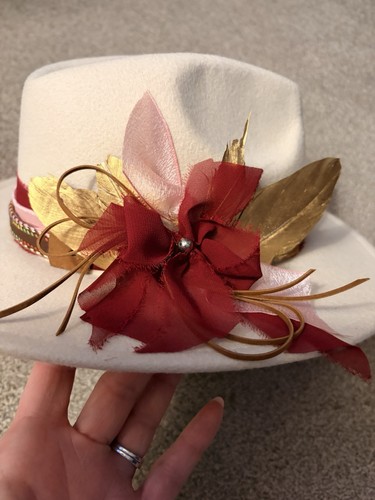 Custom made cream - made, fedora