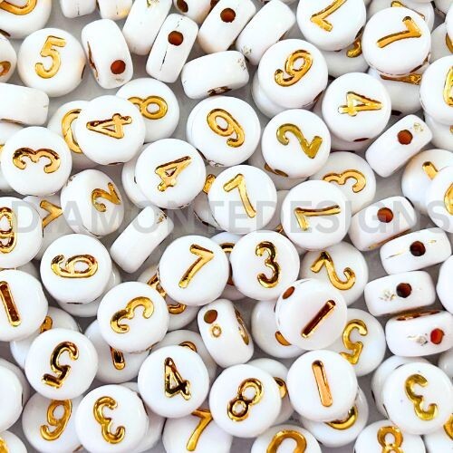 100 pcs 7mm white - 100,