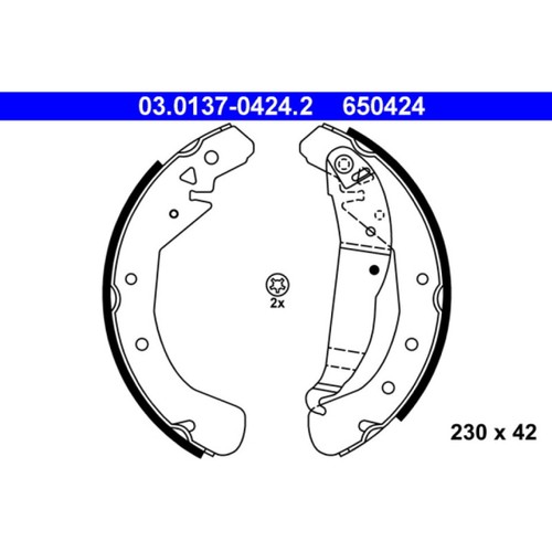 Ate 0137 0424 brake shoe - 03.0137-0424.2,