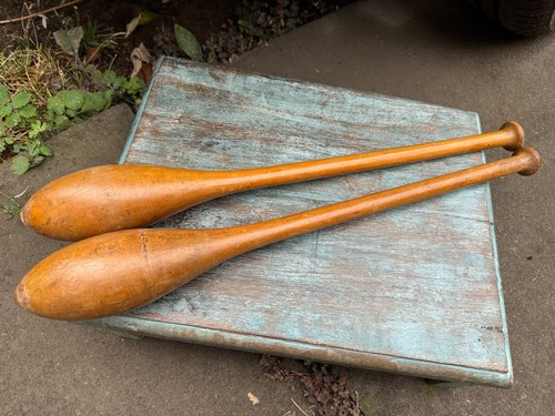 Pair vintage wooden - wooden, indian