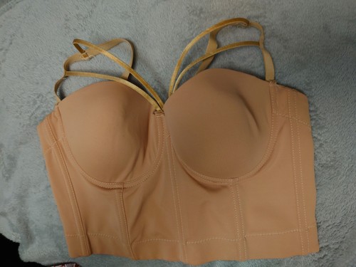 Long line bra camel tan - line,