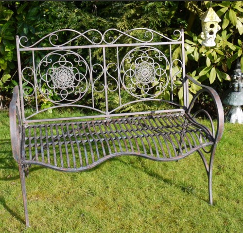 Metal garden bench classic - garden,