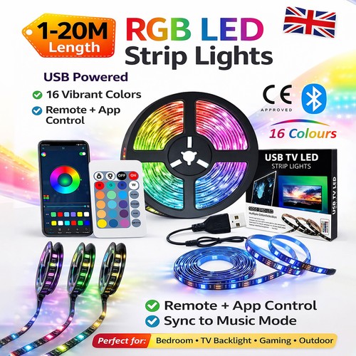 Led strip lights 20m rgb - led,