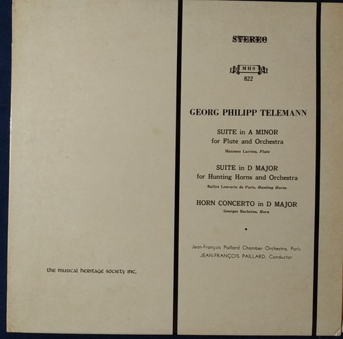 Mhs 822 telemann suite a - suite,