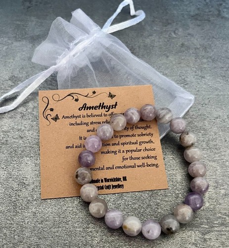 Amethyst bracelet stretch - amethyst, fit