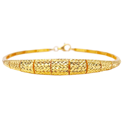 22ct yellow gold diamond cut - yellow,