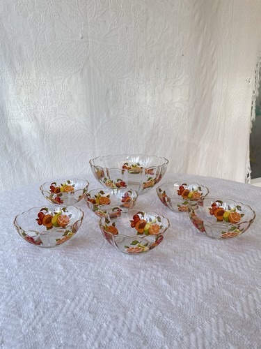 Vintage glass serving bowl 6 - serving,