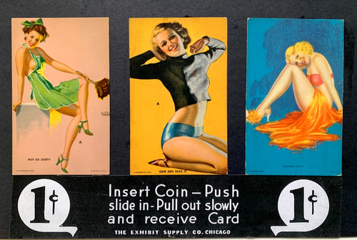 Vintage mutoscope arcade - arcade, cards