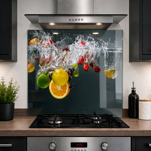 Printed glass kitchen - printed,