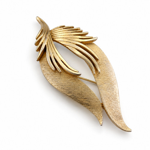 Vintage corocraft brooch gold - vintage,