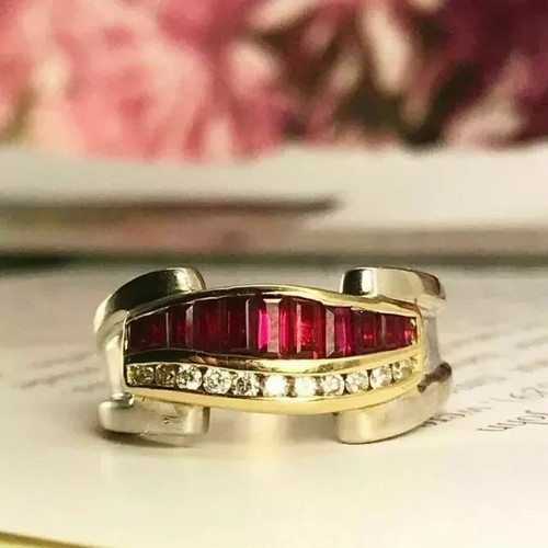 Art deco lab created garnet - lab,
