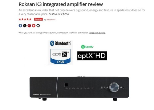 Roksan bluetooth aptx - hd,