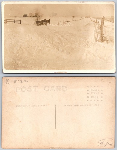 Horse drawn sleigh snowy farm - horse,