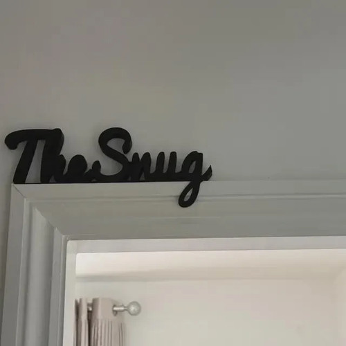 The snug door sign - snug,