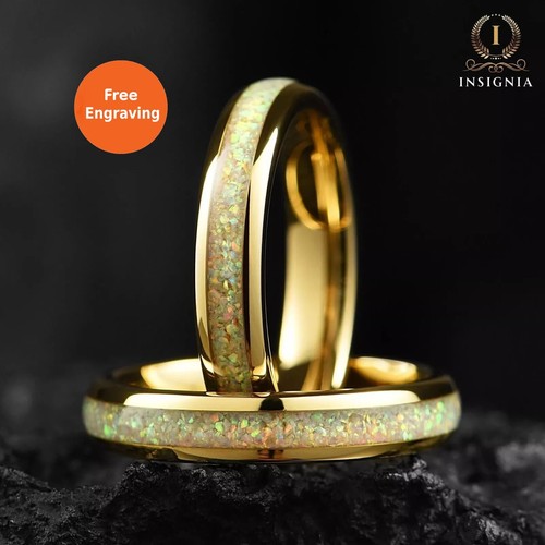 Gold fire opal ring - ring, women
