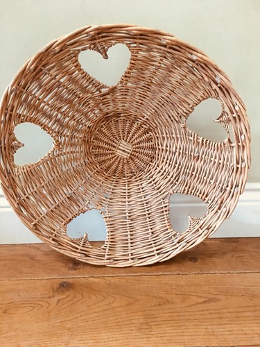 Vintage large wicker heart - vintage,