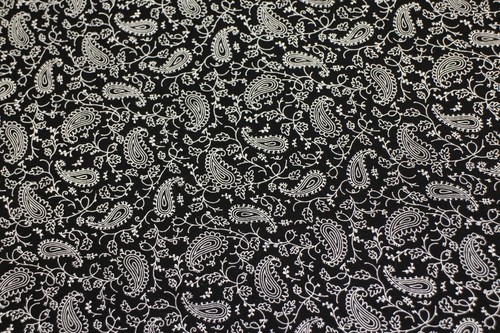 Black white paisley print - paisley,