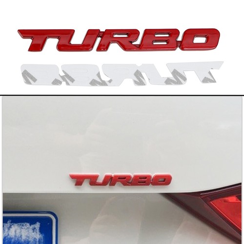 Turbo letter sticker metal - turbo,