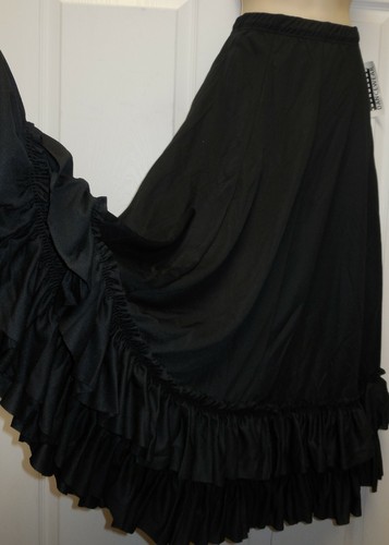 Black double ruffle dance - ruffle,