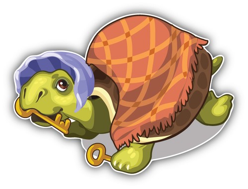 Old turtle cartoon car - old, bumper