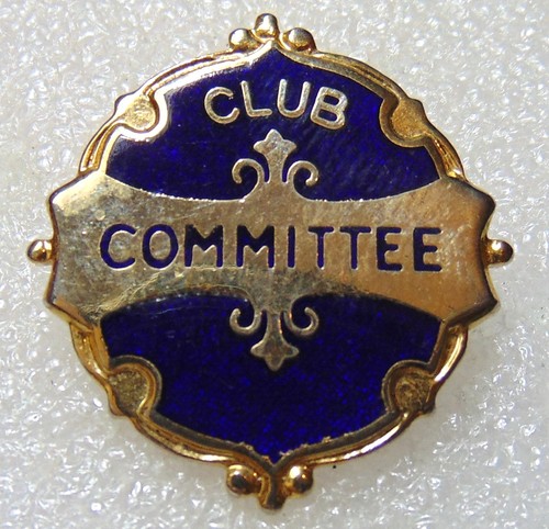 Vintage club committee enamel - vintage,