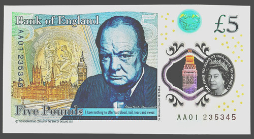 First run brand - first, £5