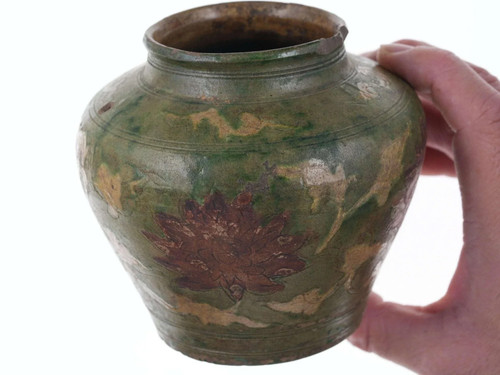 Chinese ming earthenware jar - earthenware,