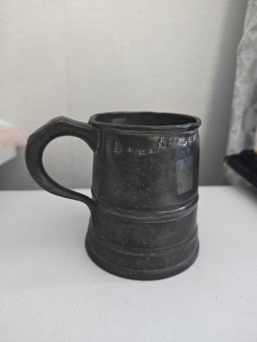 Antique pewter half pint - half, or