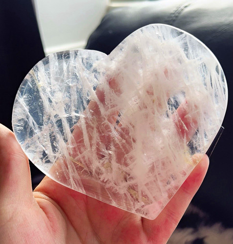 Clear quartz crystal polished