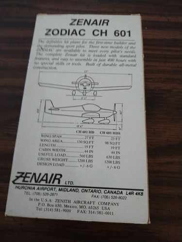 Zenair zodiac 601 stol - 601, &