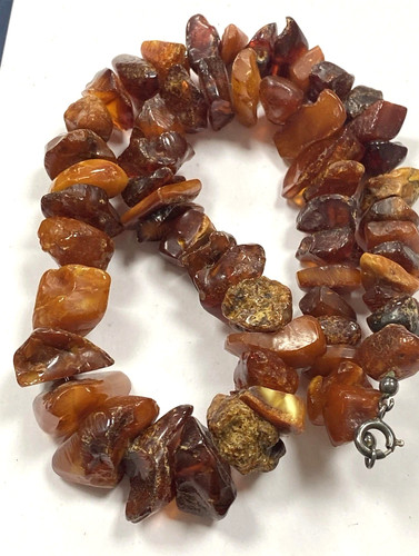 Vintage natural amber beads - vintage,