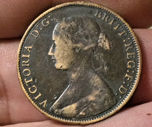 British half penny - 1861,