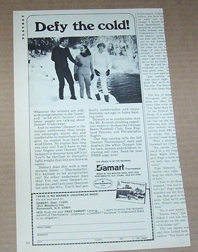 1980 print damart thermal - 1980, -damart