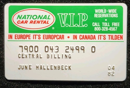 National car rental p - car, v.i.p