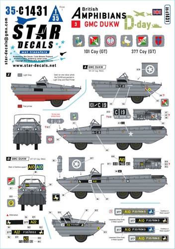Star decals c1431 - 35-c1431, 1:35