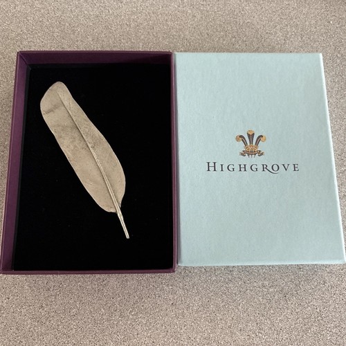 Highgrove house pewter feather - house,
