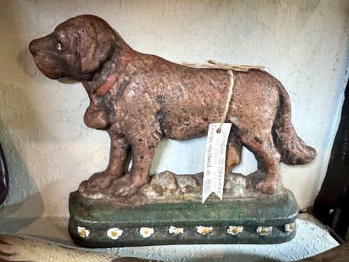 Antique bernard dog cast - antique,
